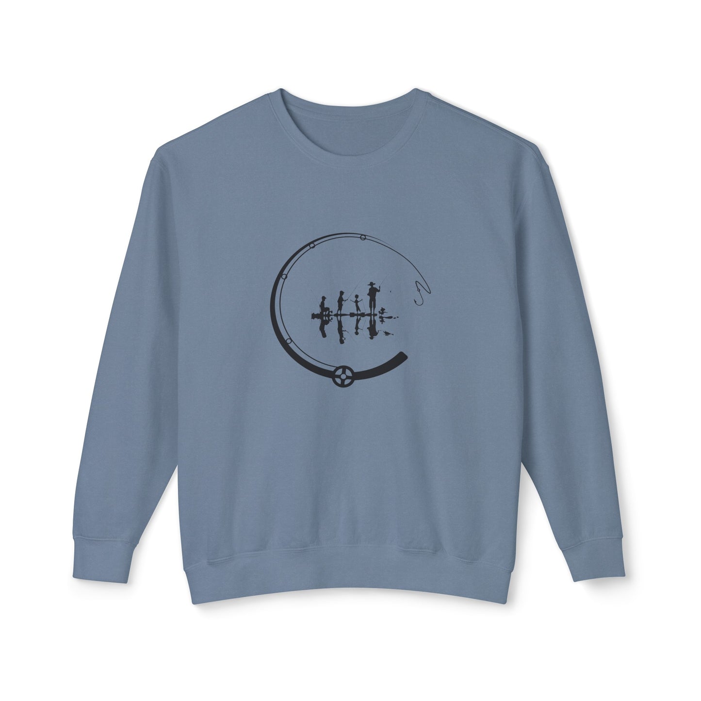 Fishing Unisex Lightweight Crewneck Sweatshirt