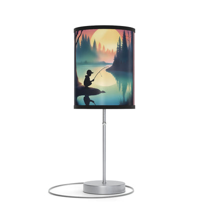 Child Fishing, Pink, Lamp on a Stand, US|CA plug