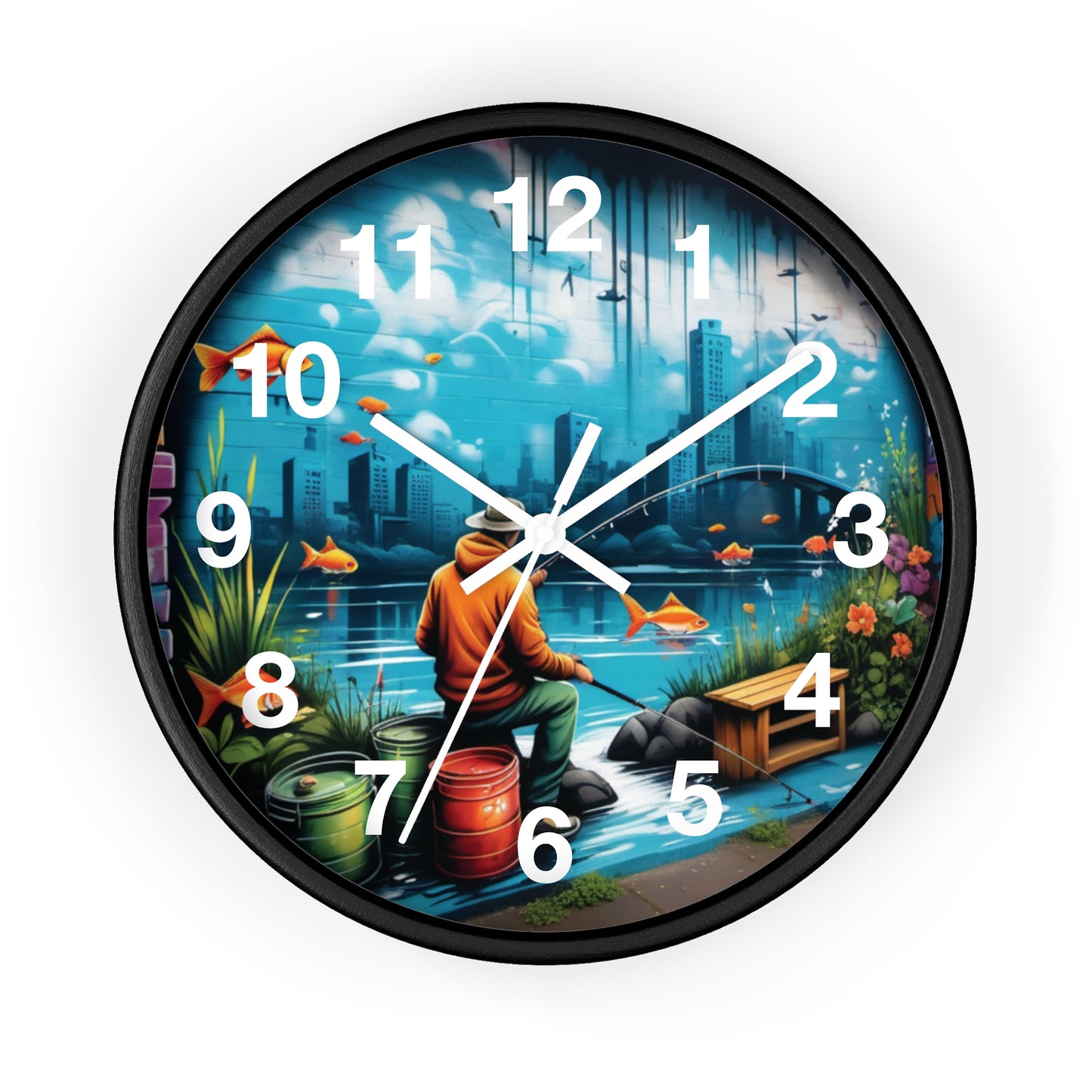 Fishing Wall Clock