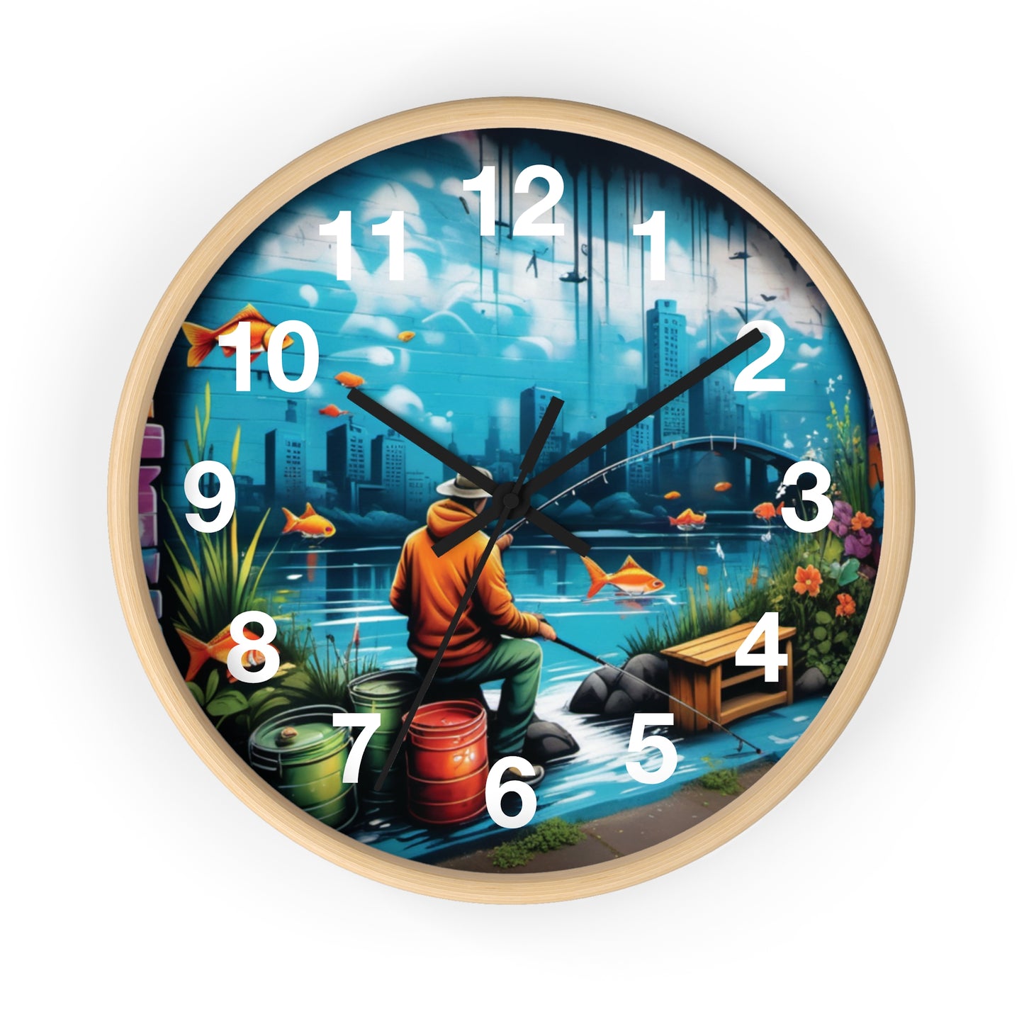 Fishing Wall Clock