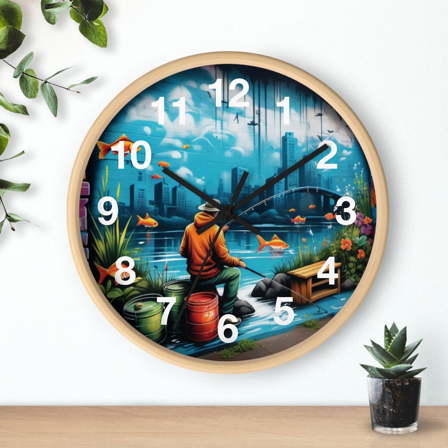 Fishing Wall Clock