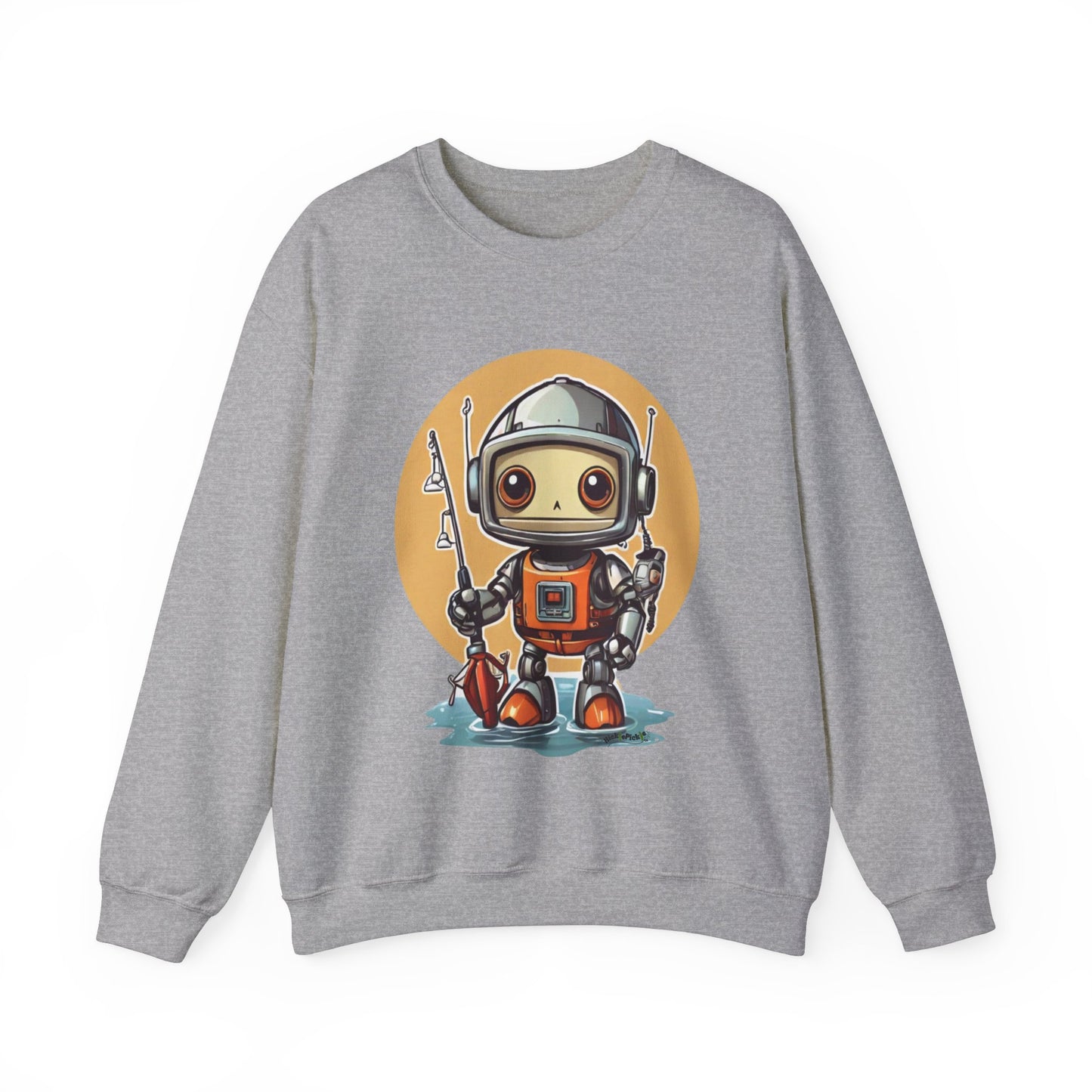 Fishing Robot Unisex Heavy Blend™ Crewneck Sweatshirt