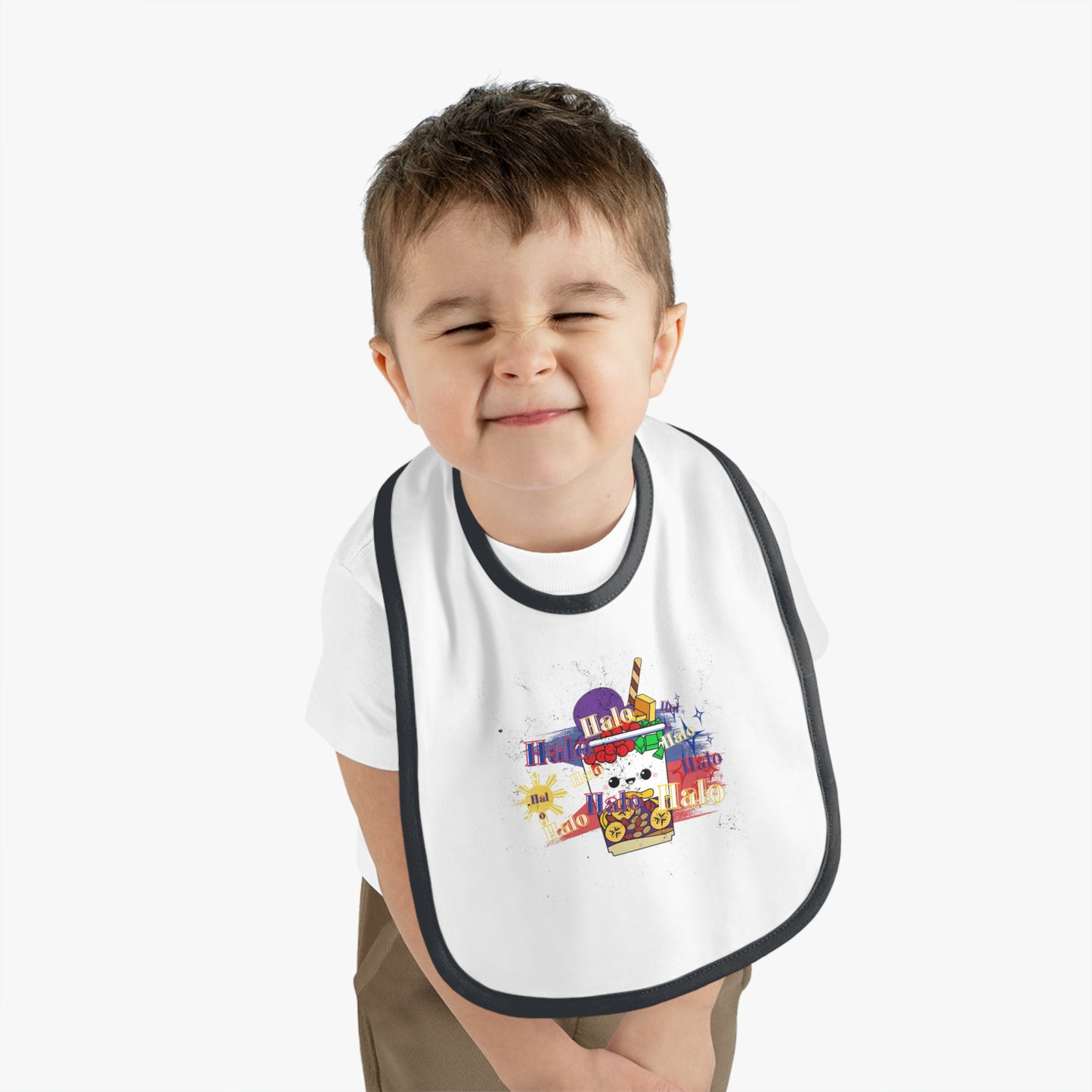 Halo halo baby bib