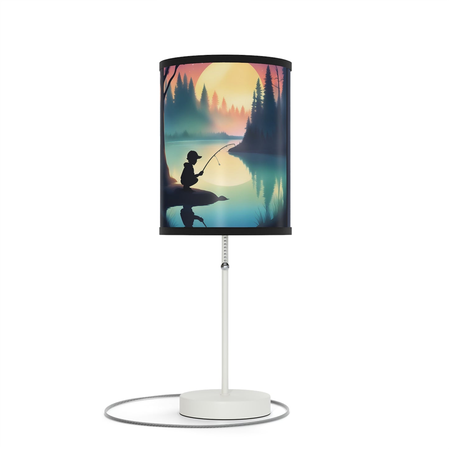 Child fishing, Blue, Lamp on a Stand, US|CA plug