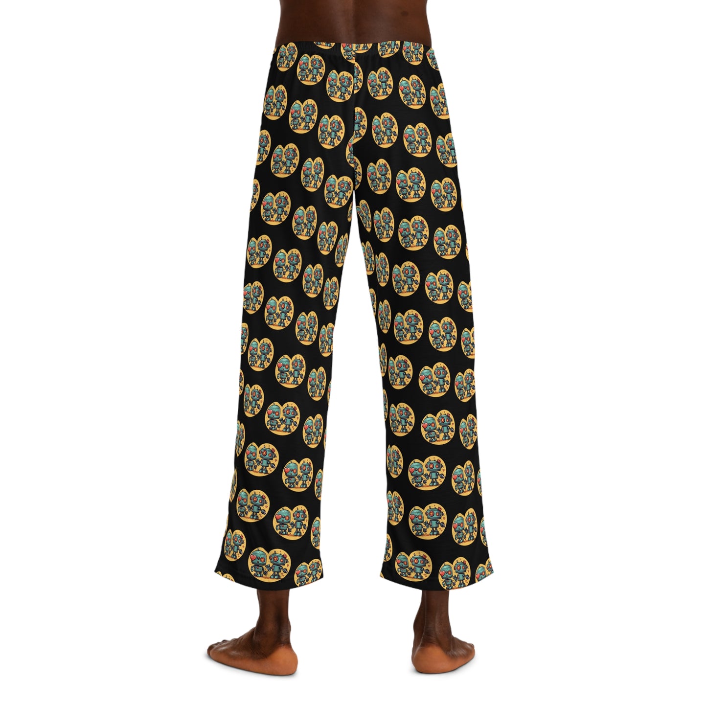 Men's robot VALENTINES Pajama Pants (AOP)