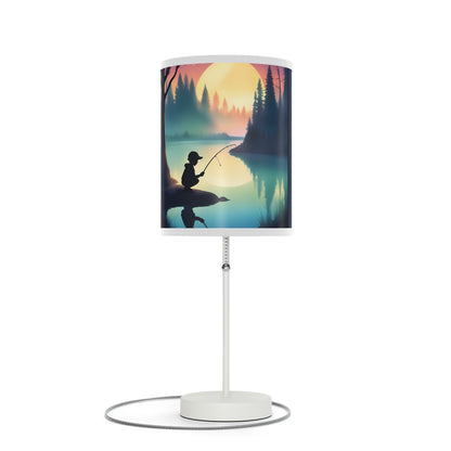 Child fishing, Blue, Lamp on a Stand, US|CA plug