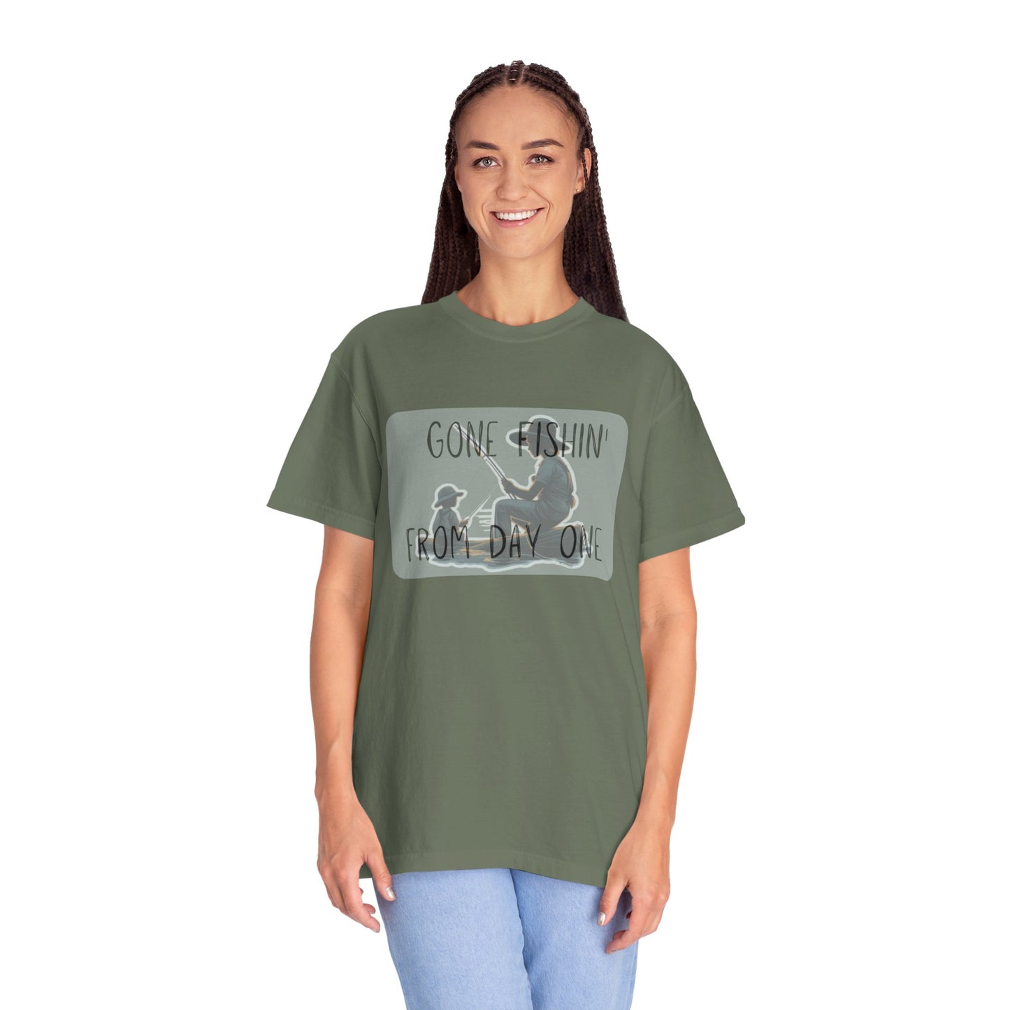 Gone Fishing-Dyed T-shirt