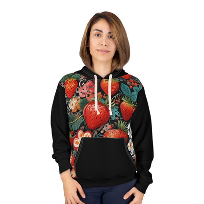 Strawberry Unisex Pullover Hoodie (AOP)