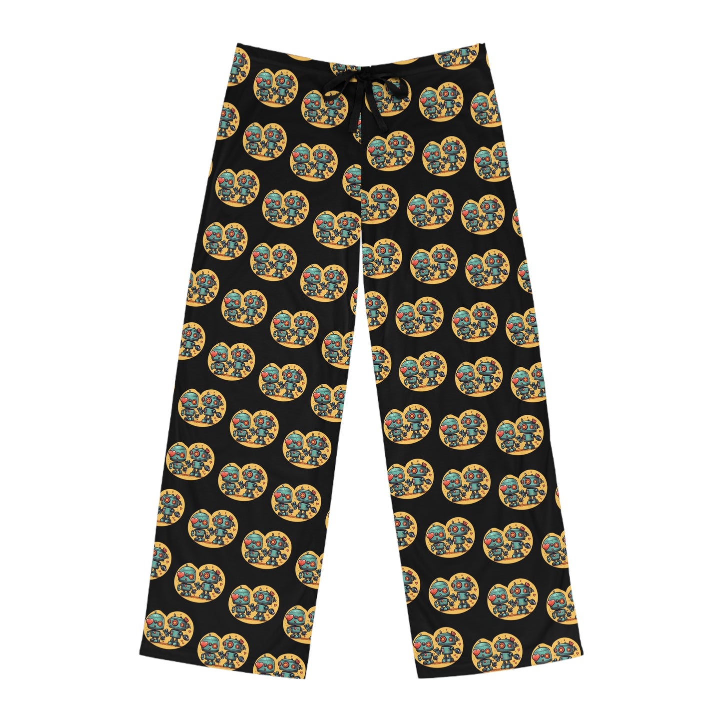 Men's robot VALENTINES Pajama Pants (AOP)