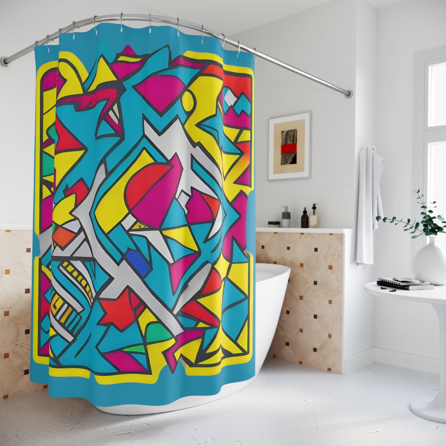 Colourful Polyester Shower Curtain