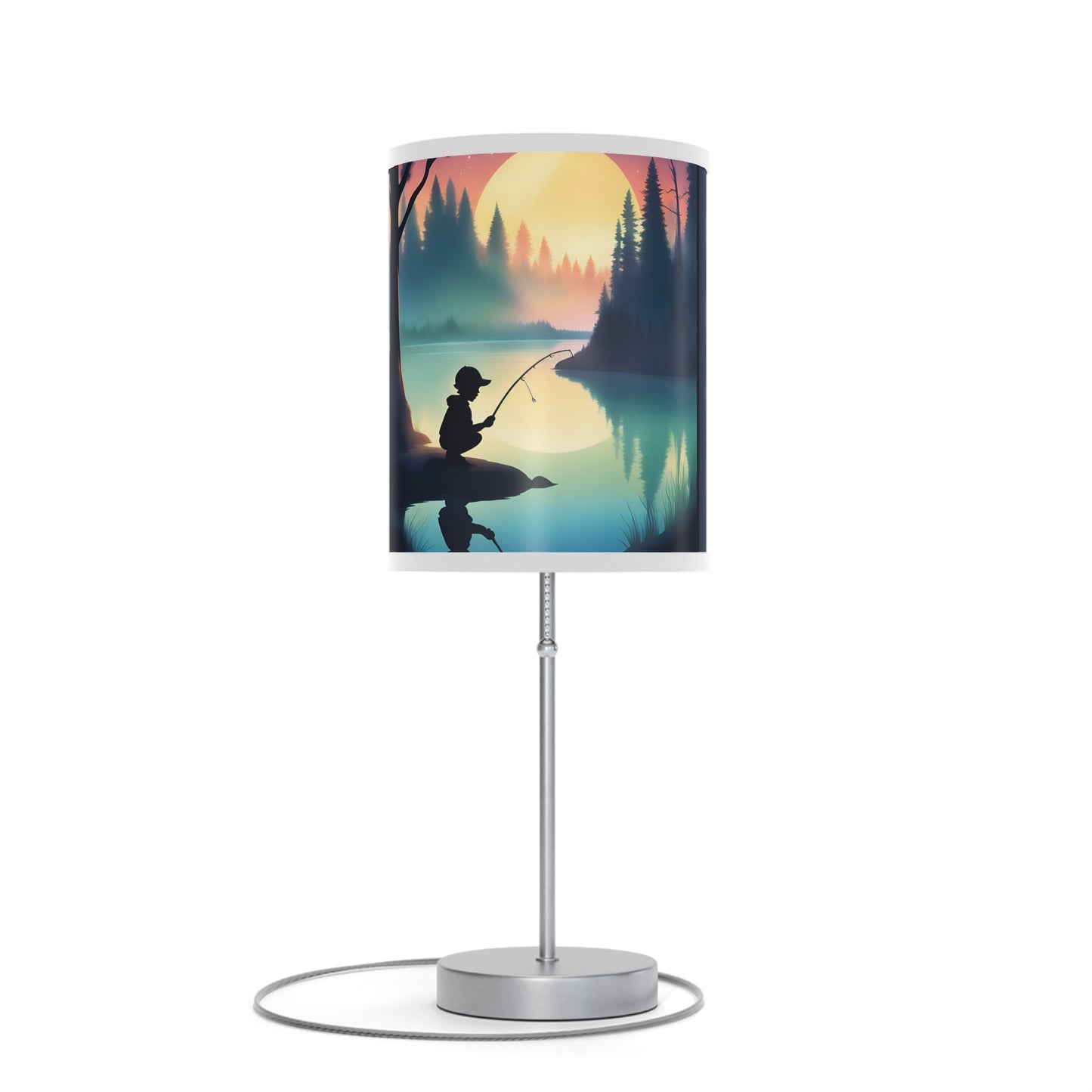 Child fishing, Blue, Lamp on a Stand, US|CA plug