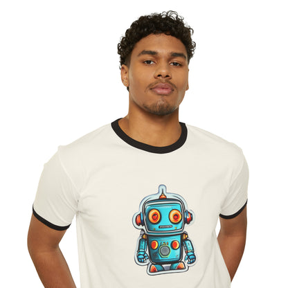 Robot Unisex Cotton Ringer T-Shirt