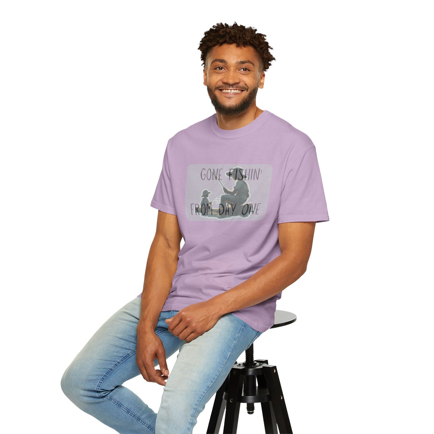 Gone Fishing-Dyed T-shirt