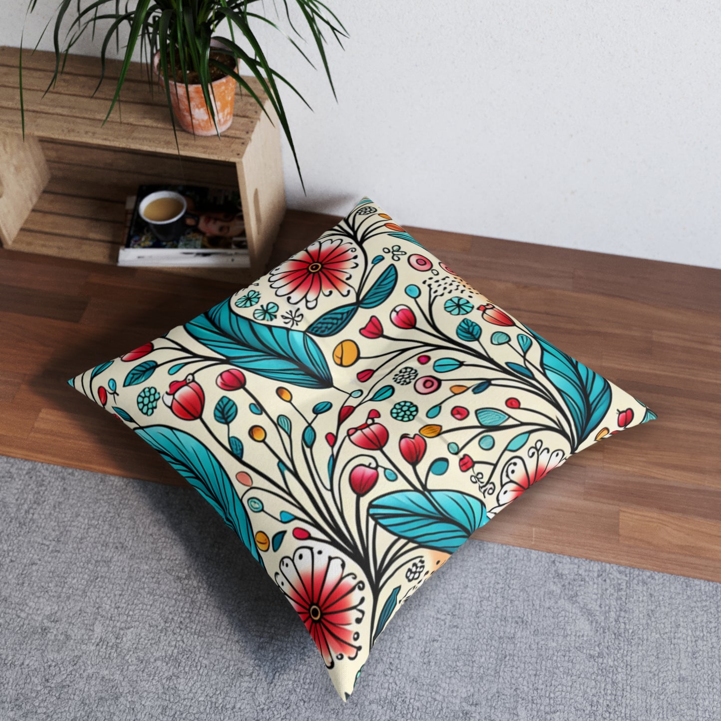 Tufted Floor Pillow, Square