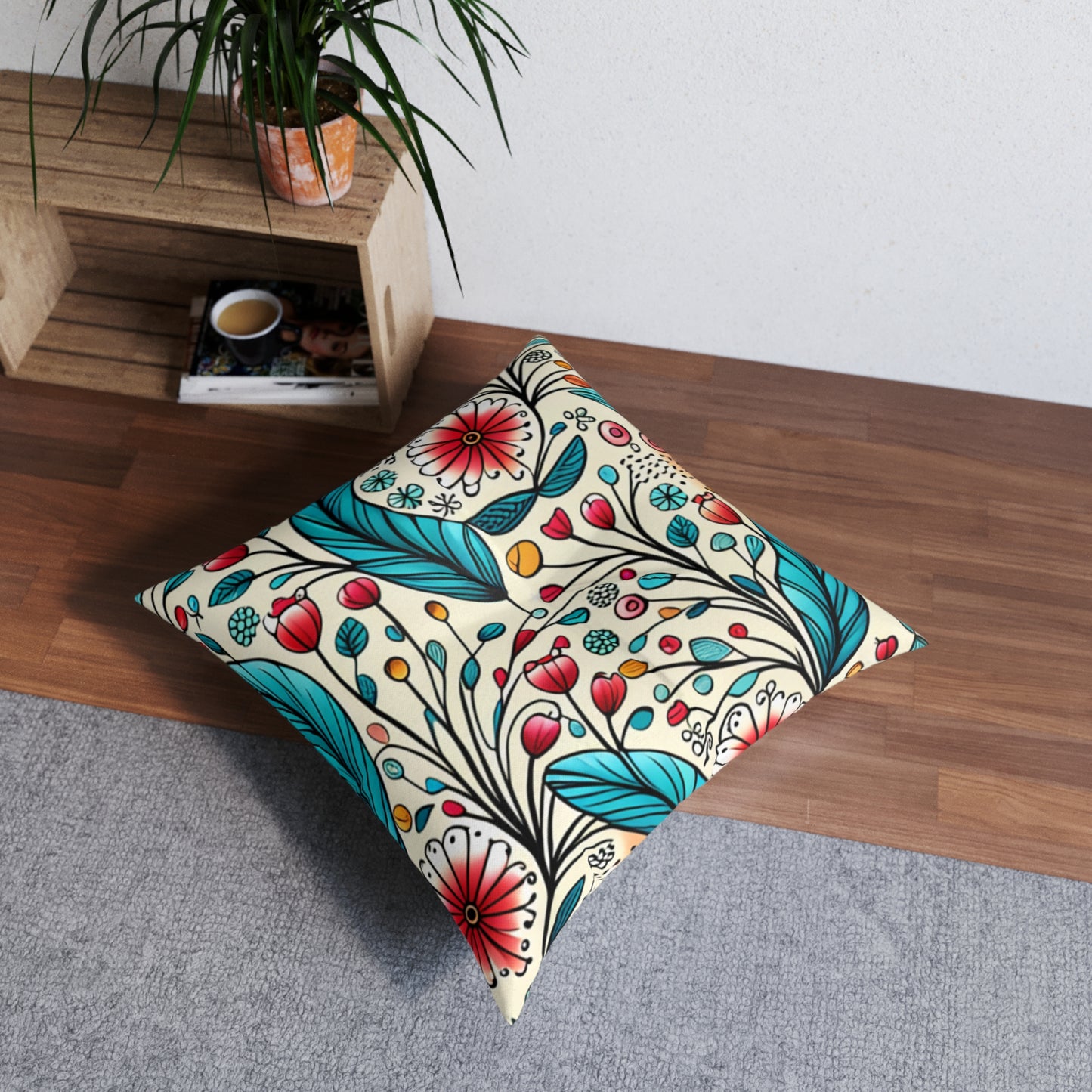 Tufted Floor Pillow, Square