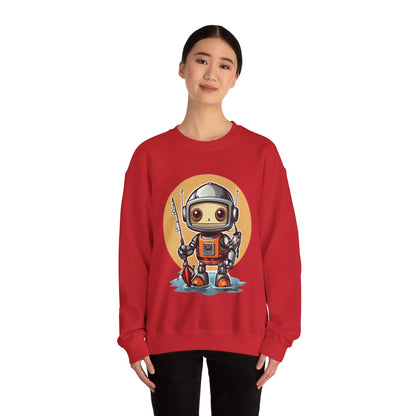 Fishing Robot Unisex Heavy Blend™ Crewneck Sweatshirt