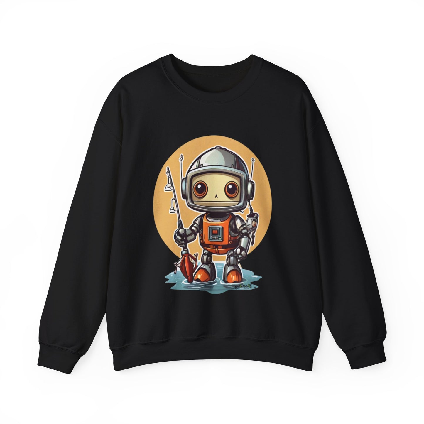 Fishing Robot Unisex Heavy Blend™ Crewneck Sweatshirt