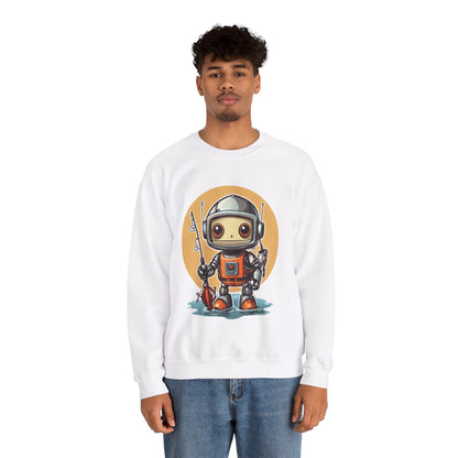 Fishing Robot Unisex Heavy Blend™ Crewneck Sweatshirt