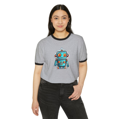 Robot Unisex Cotton Ringer T-Shirt