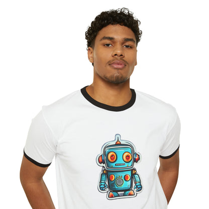 Robot Unisex Cotton Ringer T-Shirt