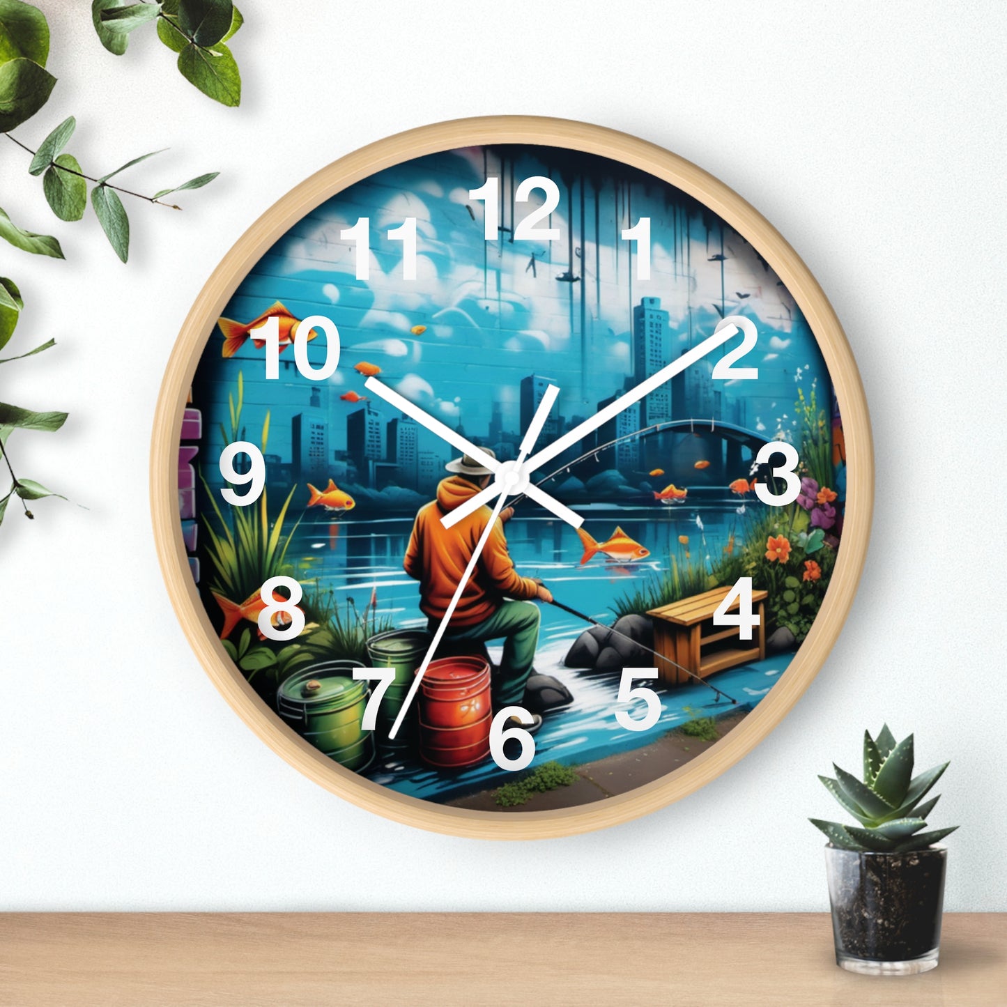 Fishing Wall Clock