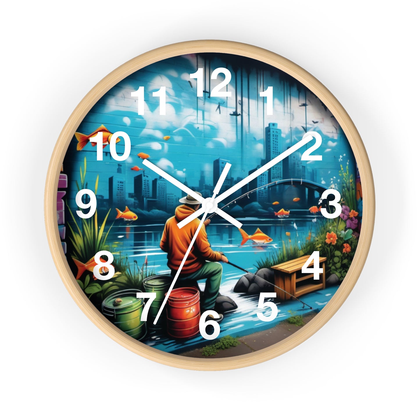 Fishing Wall Clock