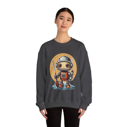 Fishing Robot Unisex Heavy Blend™ Crewneck Sweatshirt