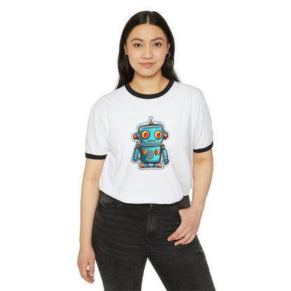 Robot Unisex Cotton Ringer T-Shirt