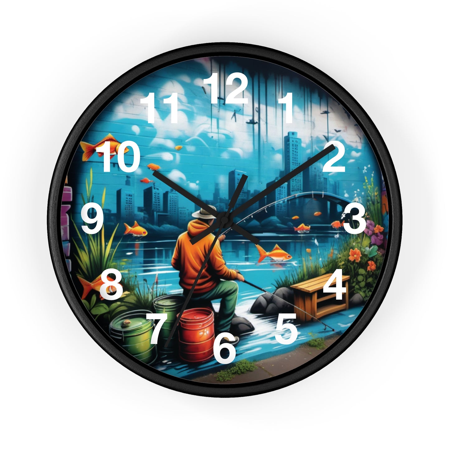 Fishing Wall Clock