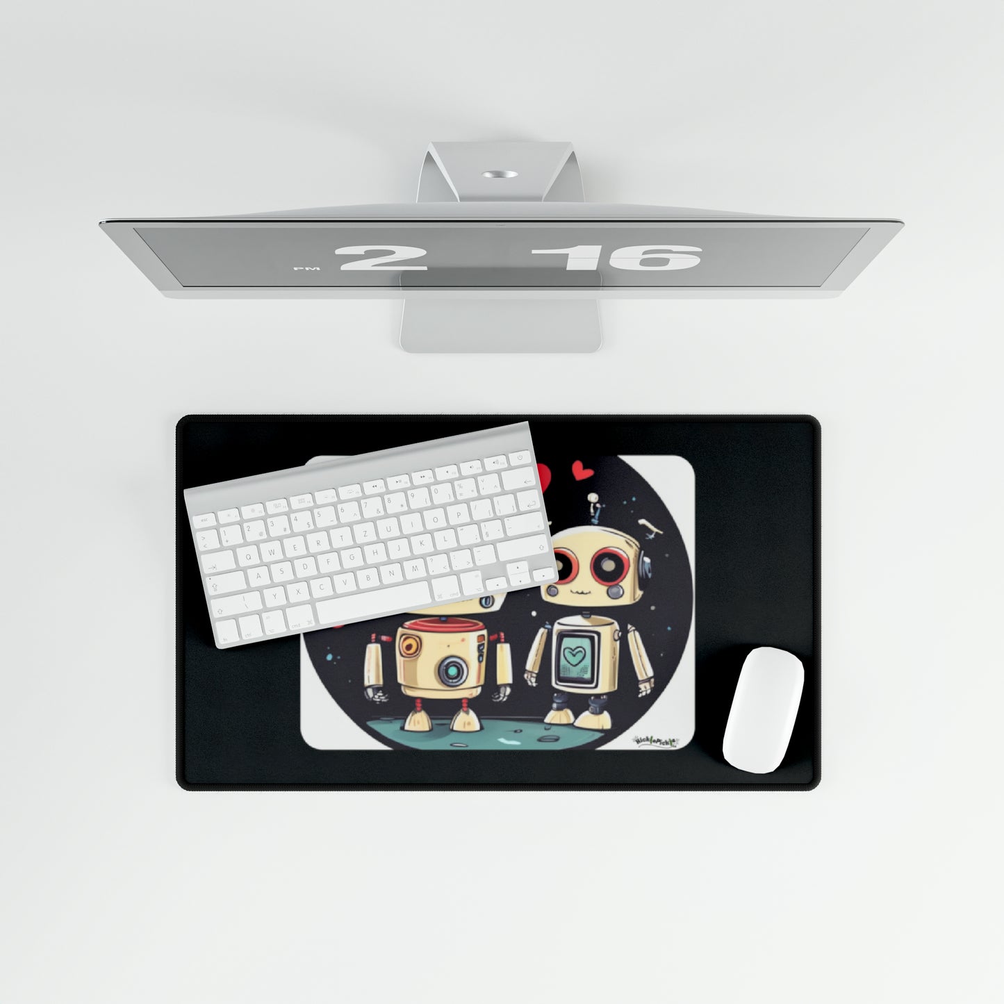 Love Robots Desk Mat