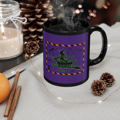 Colour change Halloween money mug,11oz Black Mug