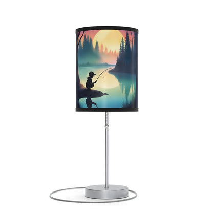 Child fishing, Blue, Lamp on a Stand, US|CA plug