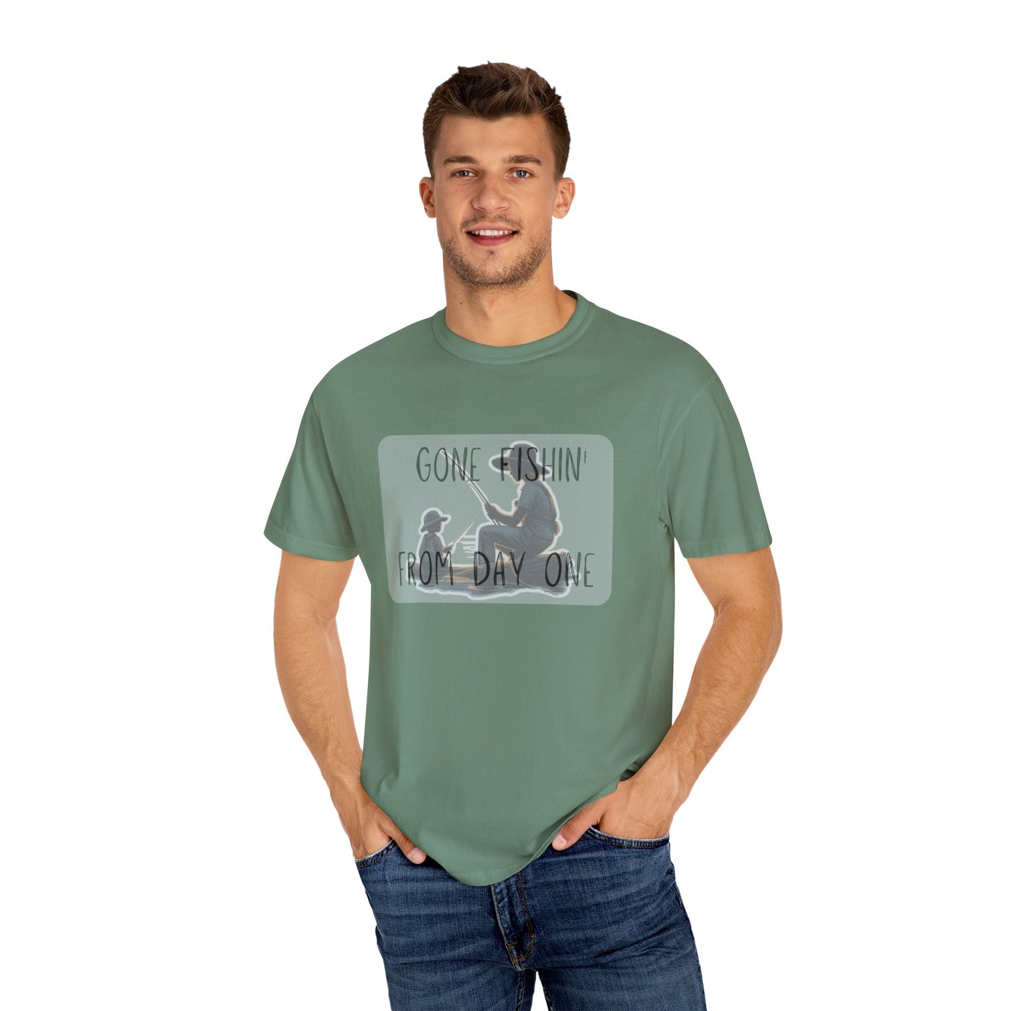 Gone Fishing-Dyed T-shirt